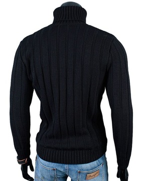 Gruby GOLF Sweter MA22 Czarny__M_PRODUKT_PL