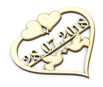 УКРАШЕНИЕ ДАТЫ ДЕКУПАЖ В СЕРДЦЕ СВАДЬБА EV30