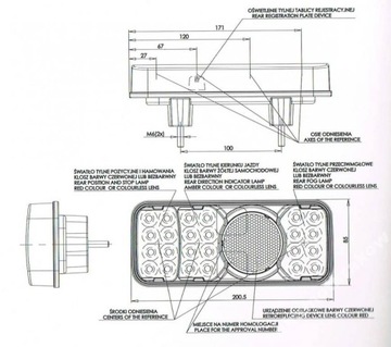 Комбинированный фонарь задний W66P/312KR Led 12V/24V RIGHT