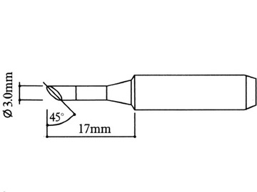 Наконечник для SMD WEP Aoyue PT ZHAOXIN 900M CUTTED T-3C