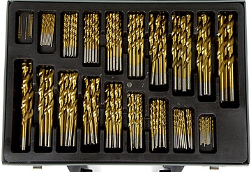 Zestaw wierteł wiertło metalu HSS tytanowe 170el