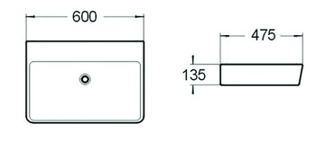 MEXEN LILI НАСТОЛЬНАЯ РАКОВИНА 60x47 см, ПОДСТАВНАЯ