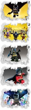 Naklejki na ścianę dla dzieci 3D Lego Batman 130x90