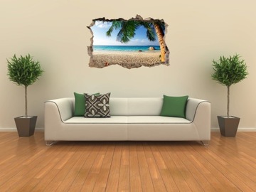 НАСТЕННЫЕ НАКЛЕЙКИ Отверстие BEACH PALMS 04 100x65 см