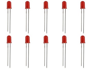 LED 5mm czerwona mat - [10szt]
