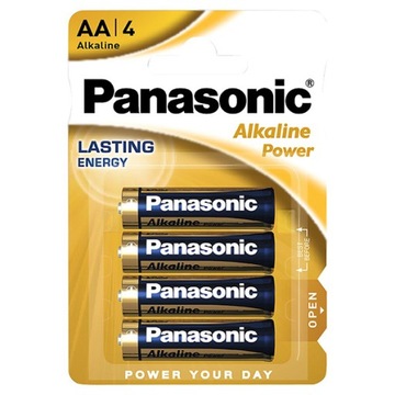 4x BATERIA alkaliczna PANASONIC AA 1.5V LR06 R6