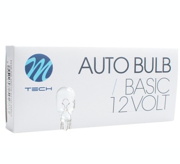 M-TECH Żarówka W16W T15 16W 12V CLEAR 10SZTUK