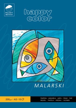 BLOK MALARSKI MŁODY ARTYSTA HAPPY COLOR 200G A3