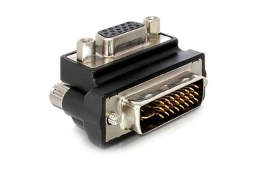 Adapter do monitora Kątowy VGA do DVI 24+5PIN F/M