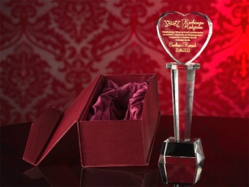 MUMMY DADDY CRISTAL HEART STATUET с ETUI -...