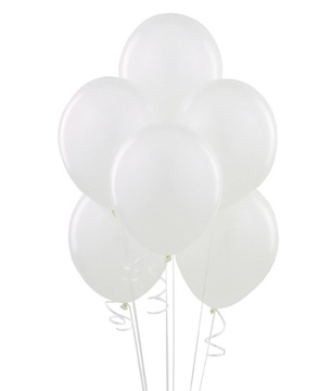 Balony Lateksowe Pastelowe BIAŁE Sylwester Karnawał Urodziny 12 cali 25szt.