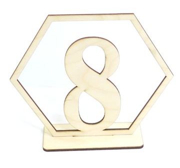NUMERACJA STOŁÓW NA ŚLUB + PODSTAWKA CYFRA 8 OZ55