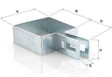 Зажим 40х40, оцинкованный, начальная и конечная панель ограждения