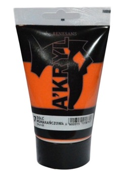 Farba Akrylowa ŻÓŁĆ POMARAŃCZOWA 100 ml
