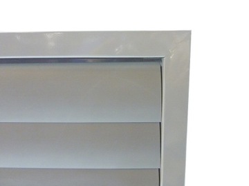 Вентиляционная решетка металлическая жалюзийная GRM 80,5x80,5