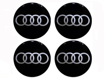 AUDI 90mm EMBLEMATY NAKLEJKI NA KOLPAKI ALU FELGI