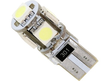 Żarówka T10/W5W 10mm 5x5050 12V biały zimny CANBUS