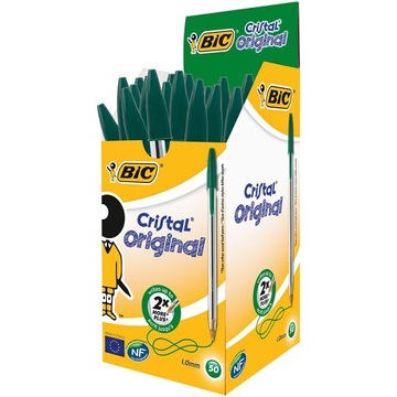 DŁUGOPIS BIC CRISTAL ZIELONY 50 sztuk