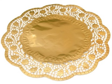 papierové servítky prelamované zlaté tanier 36cm 10ks