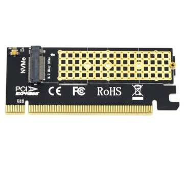 Adapter M.2 NVMe NGFF M Key SSD do PCI-e x16