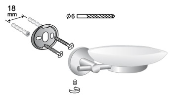 FOR YOU СТЕКЛЯННАЯ МЫЛЬНИЦА 01176 ХРОМ