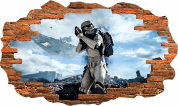 STAR WARS 3D dziura Naklejki ścienne 50x30
