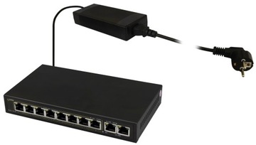 Switch PoE Pulsar SG108 10p Gigabit, 8 portów PoE