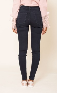 W527 NAVY SKIN JEANS HIGH WAIST SKIN женские брюки на пуговицах 38 M