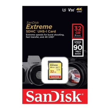 Sandisk SD SDHC Extreme UHS-I 90MB/s 32GB Class 10