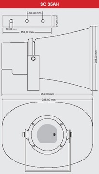 DEXON SC 35AH - Рупорный громкоговоритель - Белый