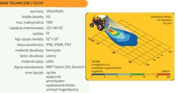 прожектор фара фонарь заднего хода JCB CAT