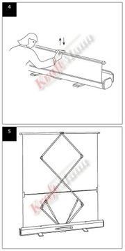 Складной выдвижной воздушный проекционный экран 4:3 125 см
