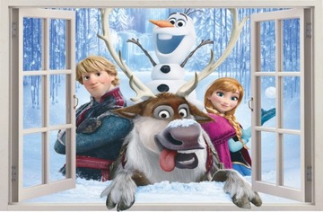 NAKLEJKI NA ŚCIANĘ Okno FROZEN 14 70x46 cm