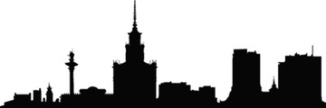 Dekoracja naklejka MIASTO Warszawa na ścianę ścienna dla dzieci 150 cm