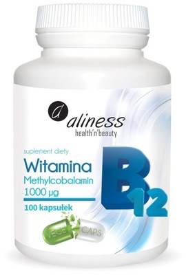 Witamina B12 100 kapsułek Methylcobalamin ALINESS