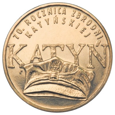 Moneta 2 zł Zbrodni Katyńska