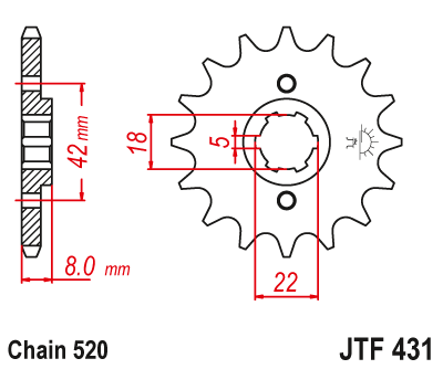 PINION GEAR FRONT JT JTF431.11 11Z SIZE 520 - milautoparts-fr.ukrlive.com