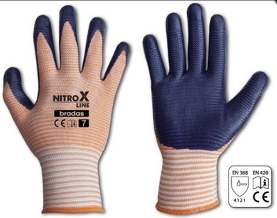 Rękawice rękawiczki ochronne nitryl roz7