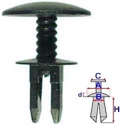 RIVET PLASTIQUE SKODA OCTAVIA VW GOLF III, VENTO - milautoparts-fr.ukrlive.com