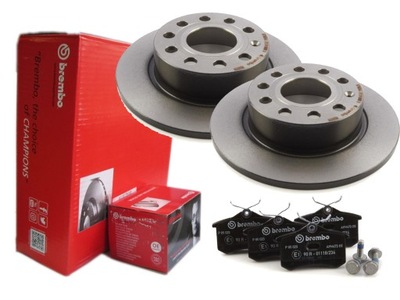 DISCS + PADS BREMBO REAR AUDI A3 8P1 SEAT ALTEA - milautoparts-fr.ukrlive.com