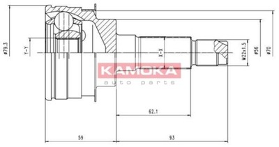 AXLE SWIVEL DRIVING KAMOKA 6476 - milautoparts-fr.ukrlive.com