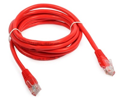 Patchcord UTP 2m kat.5e czerwony ABCV