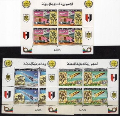 AT0811 Libia Mi blok 26 - 28A ** samoloty
