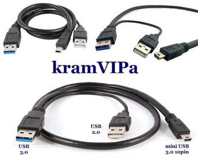 Mini USB 3.0 10PIN na USB 3.0 oraz USB 2.0