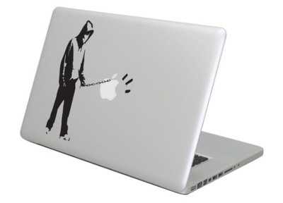 Naklejka na MacBooka Maka Apple Banksy Dres i pies