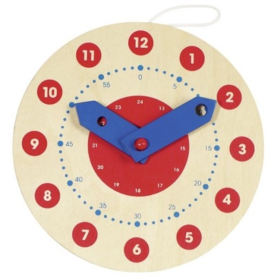 Zegar drewniany zabawka do Nauki godzin czasu goki Zabawka dla dzieci