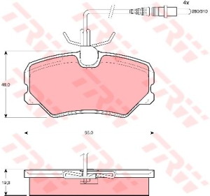 PADS BRAKE DACO PEUGEOT 306 405 87-01 FRONT - milautoparts-fr.ukrlive.com