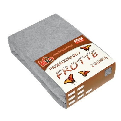 Froté prestieradlo s gumičkou 140x200 sivé 060 hrubé 200g/m2 KARO