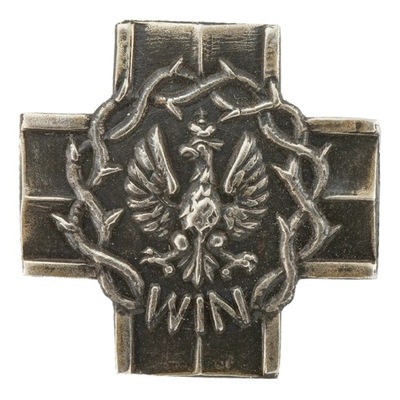 Krzyż WiN odznaka wpinka Wolność i Niezawisłość