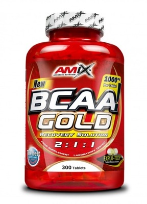 AMIX BCAA GOLD 300 Tabletek REGENERACJA aminokwasy